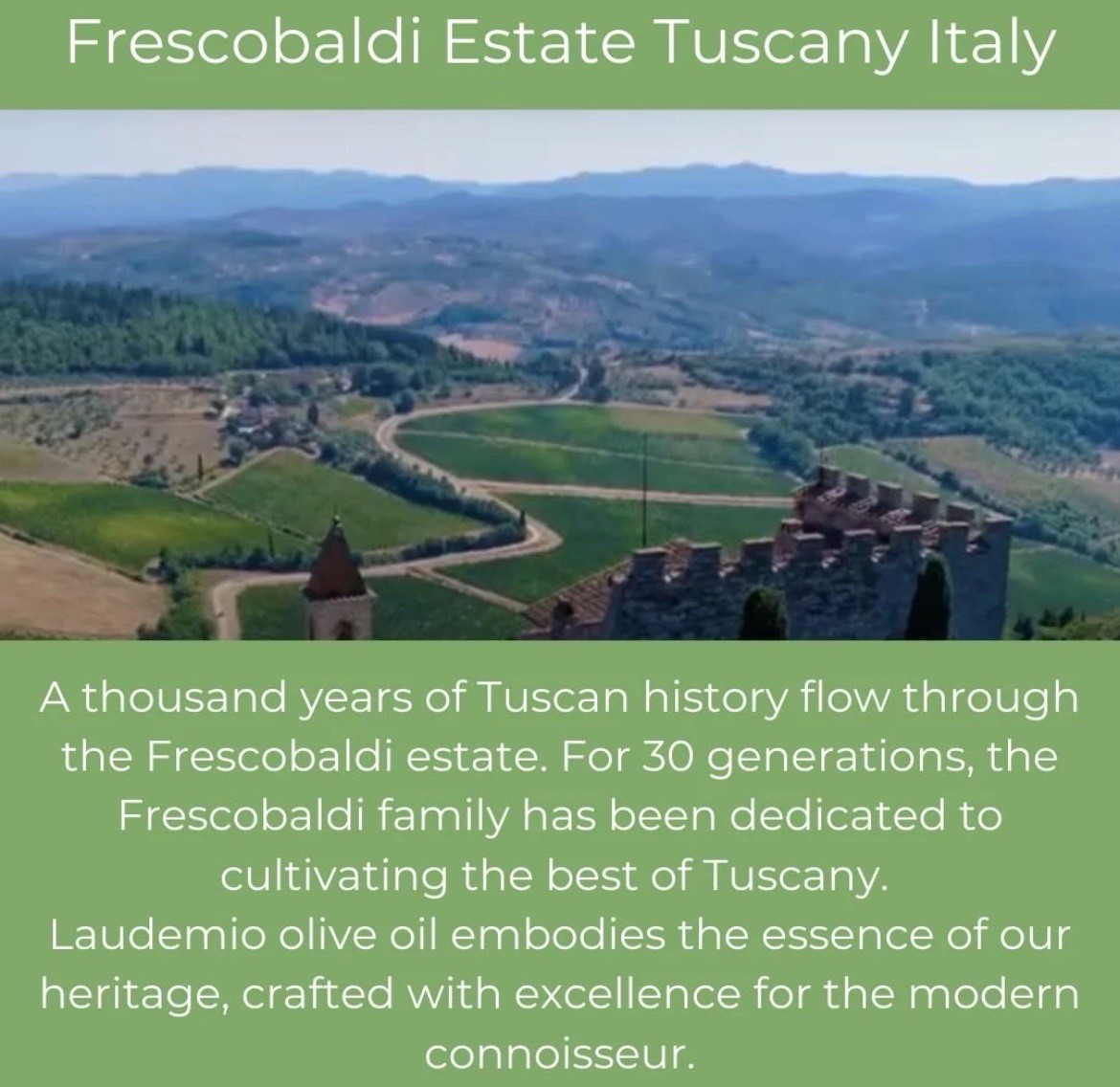 Frescobaldi Laudemio Extra Virgin Olive Oil, 16.9 FL Oz gallery