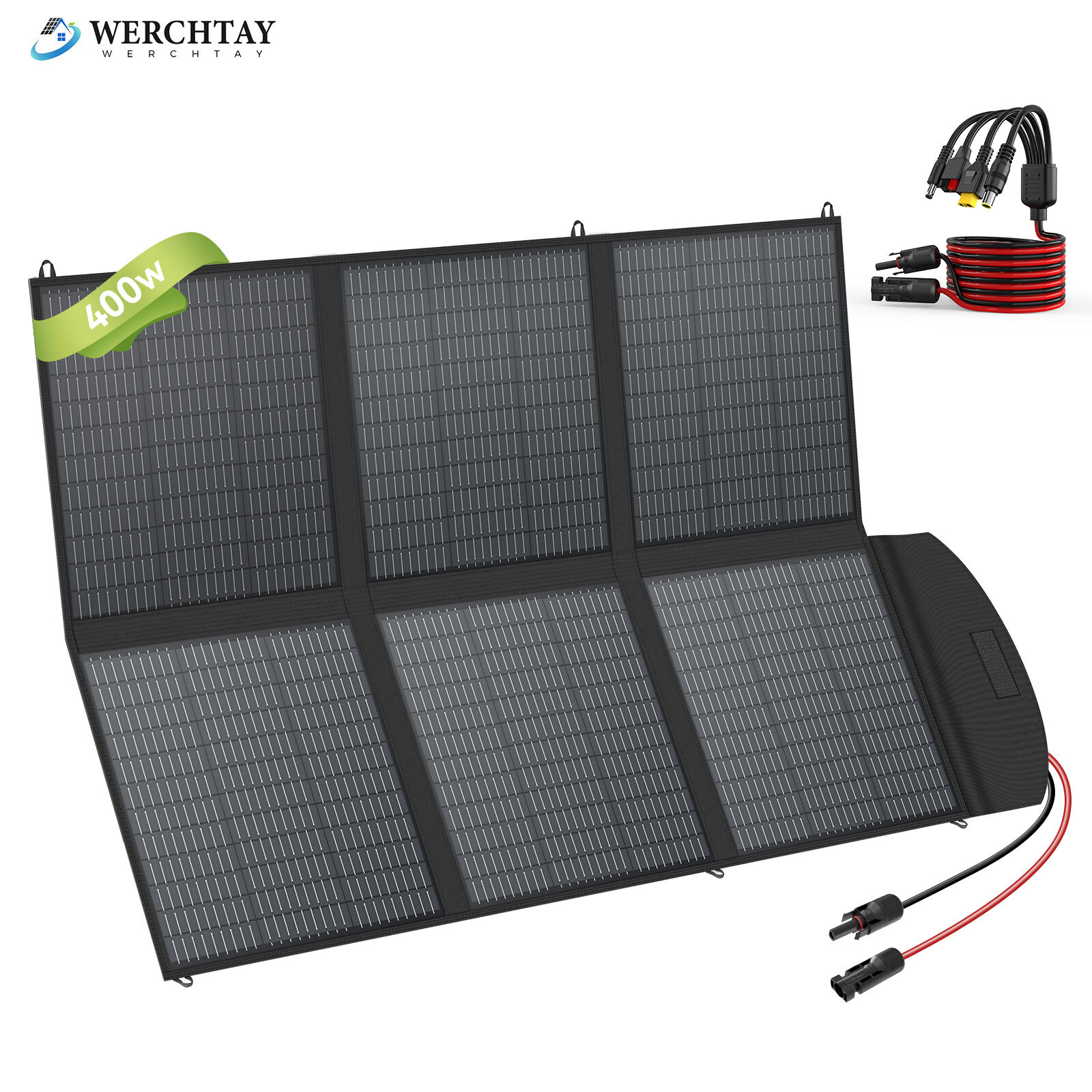 WERCHTAY 400W Portable Solar Panel Folding Charger Power Station Home RV Camping gallery