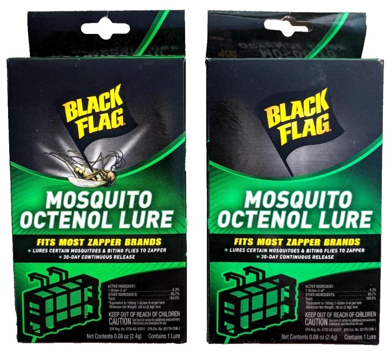 🔥 (2-PACK) BLACK FLAG - MOSQUITO OCTENOL LURES - FITS MOST ZAPPER BRANDS ! gallery