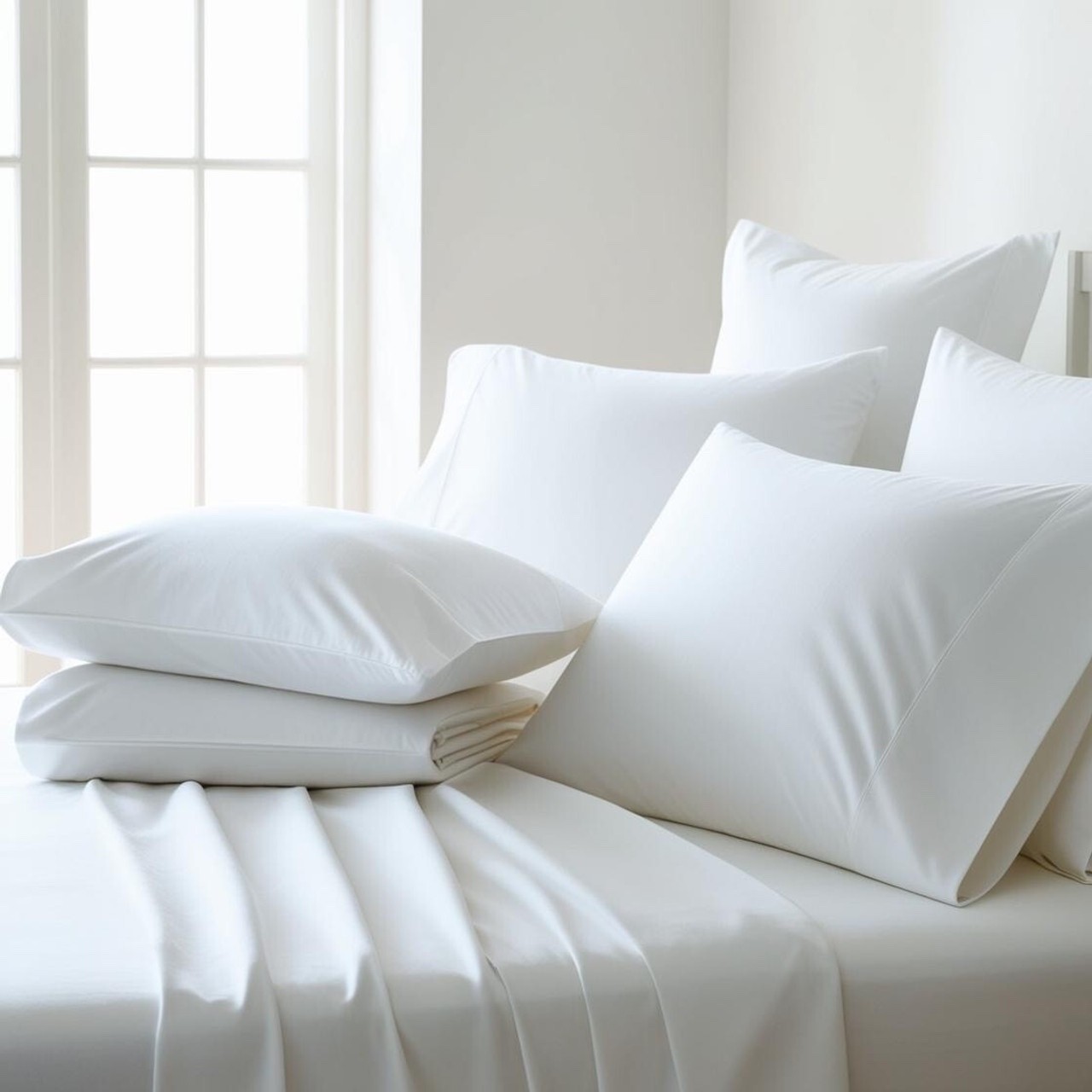 Microfiber PillowCases 42x34" Standard Size White Hotel Quality Bulk Linens Soft gallery