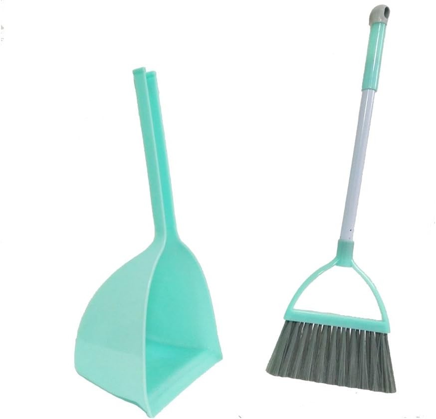 Mini Housekeeping Cleaning Tools Children,3pcs Include Mop,Broom,Dustpan Blue gallery