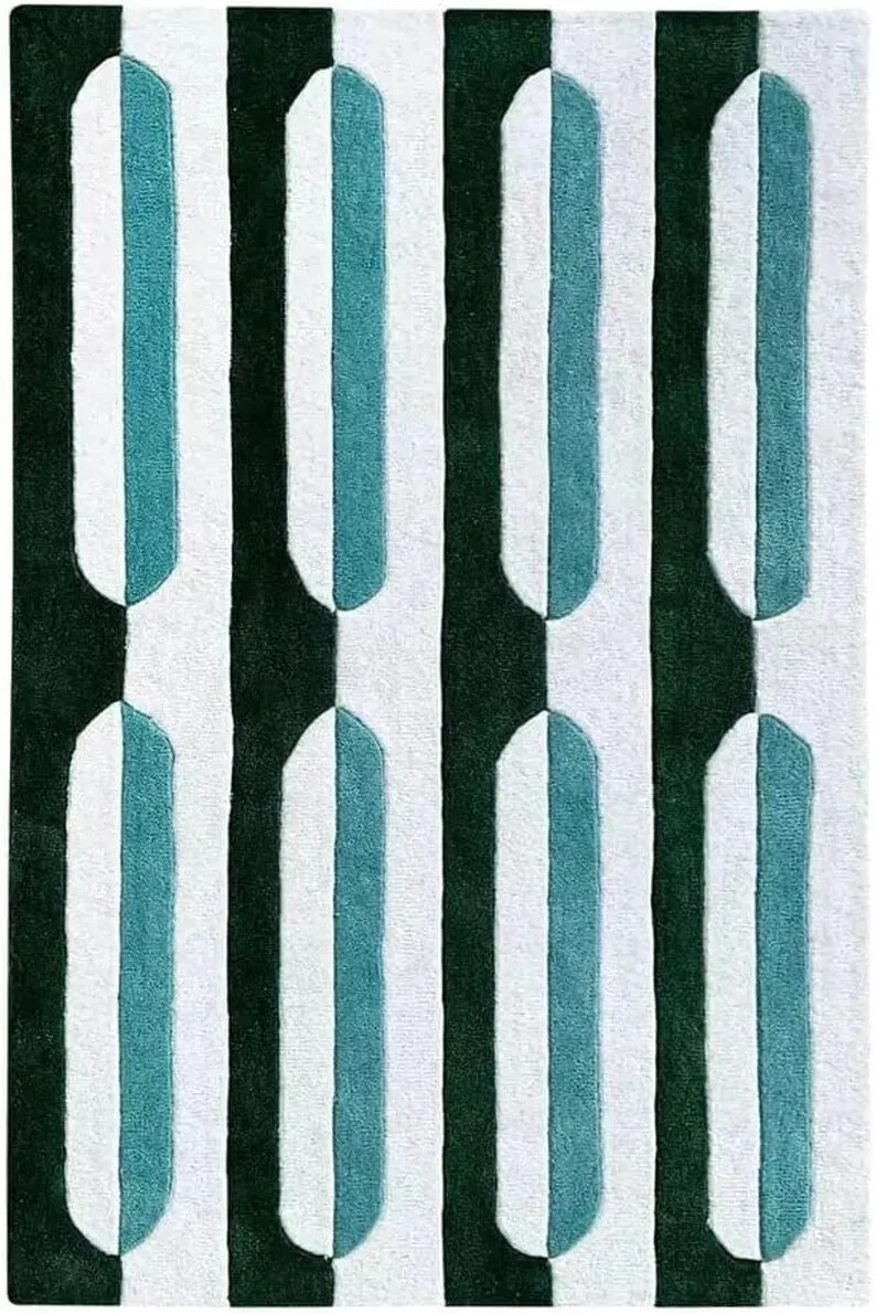 New Modern Design Checkered Hand Tufted 100% NZ Wool Handmade Area Rug & Carpet gallery