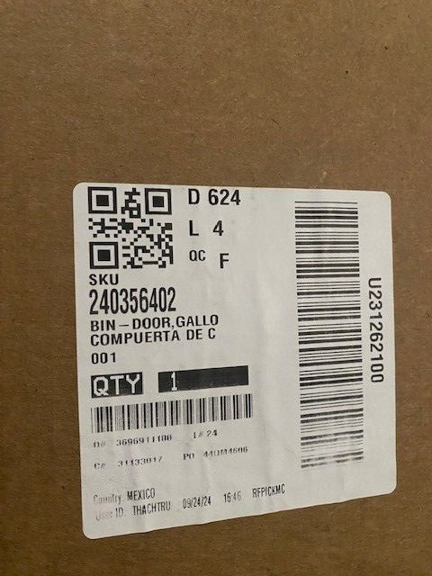Genuine Electrolux / Frigidaire Refrigerator Gallon Door Bin Shelf 240356402 gallery