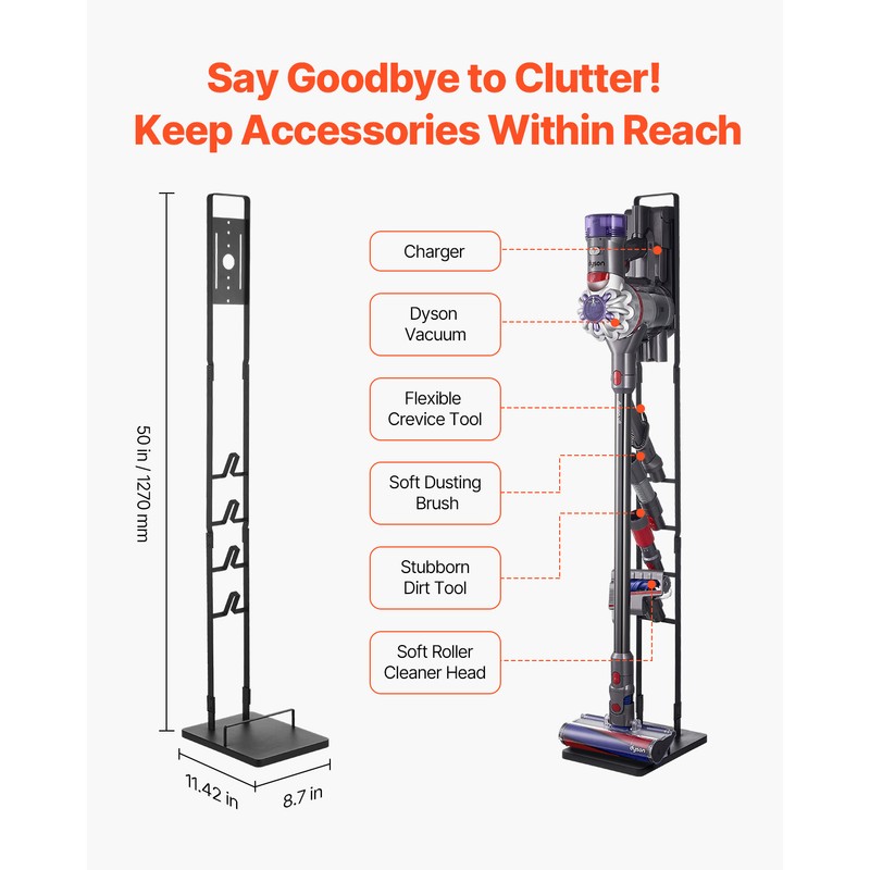 Vacuum Stand for Dyson Multi-Models Stable Storage Bracket Holder with 4 gallery
