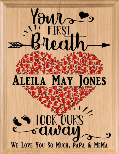 Customized New Baby Gift Personalized Nursery Wall Art For Newborn Boy or Girl gallery