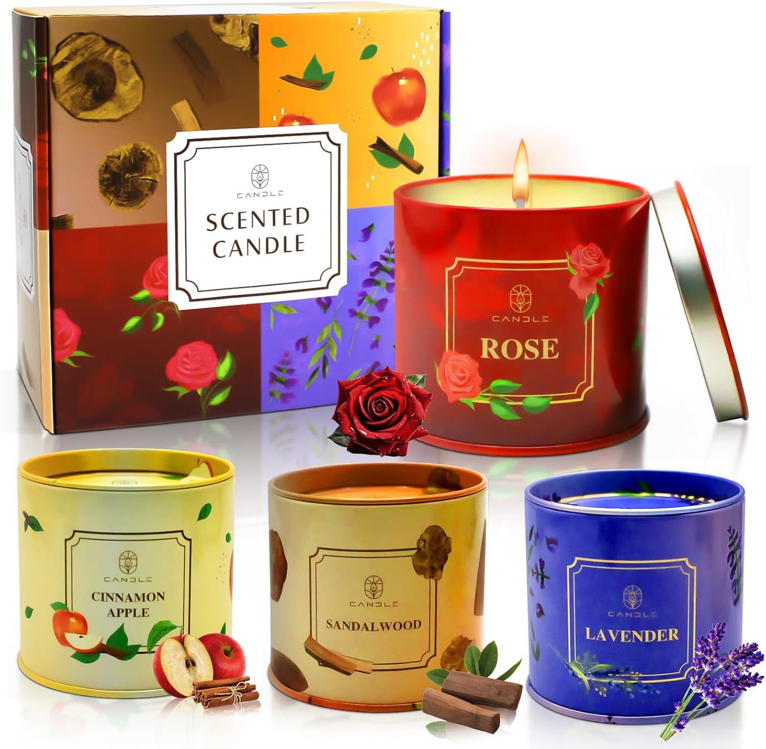 Scented Soy Wax Candle Gift Set - 4 Pack for Mother's Day and Special Occasions gallery