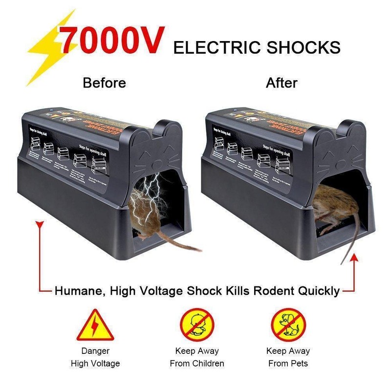 Electronic Humane Mouse Trap Pest Control Rat Killer Mice Electric Rodent Zapper gallery