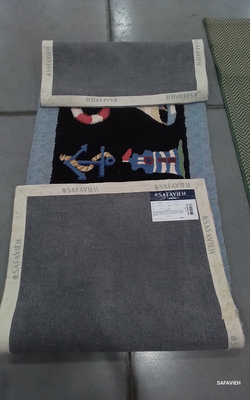 BLACK 2'-6" x 8'-0" Back Stain Rug, Reduced Price 1172802082 HK239B-28 gallery