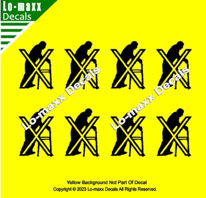 Old Man With Walker Kill Markings Tally Car Truck SUV Die Cut Vinyl Decal gallery