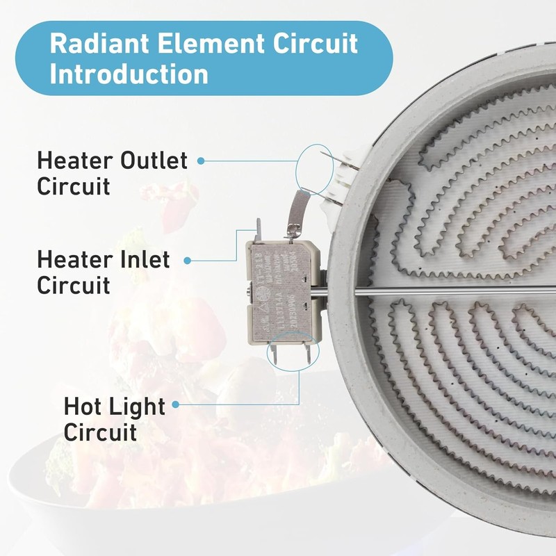 GE Range Radiant Surface Element, 8-in JB625DK6WW JB620DF2WW JB620DF4BB JB620GF1 gallery
