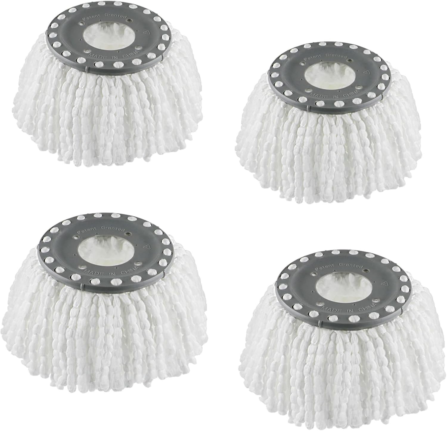 4 Pack Replacement Microfiber Mop Head Easy Cleaning Wring Refill for Spin Mop gallery