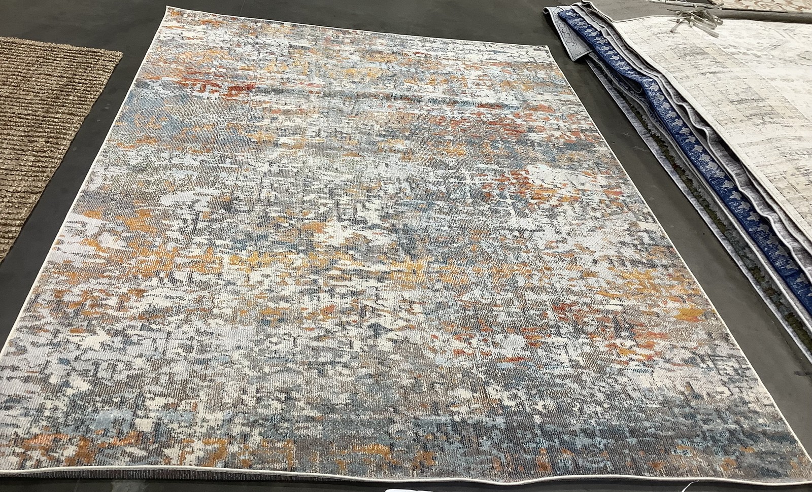 GREY / ORANGE 8'-0" x 10'-0" Back Stain Rug, Reduced Price 1172682287 MAD460F-8 gallery