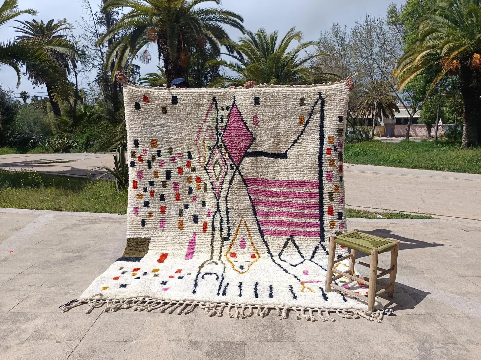 Handmade Moroccan Rug, Berber Woven Design, Moroccan rug, Azilal Rug, Wool Rug. gallery