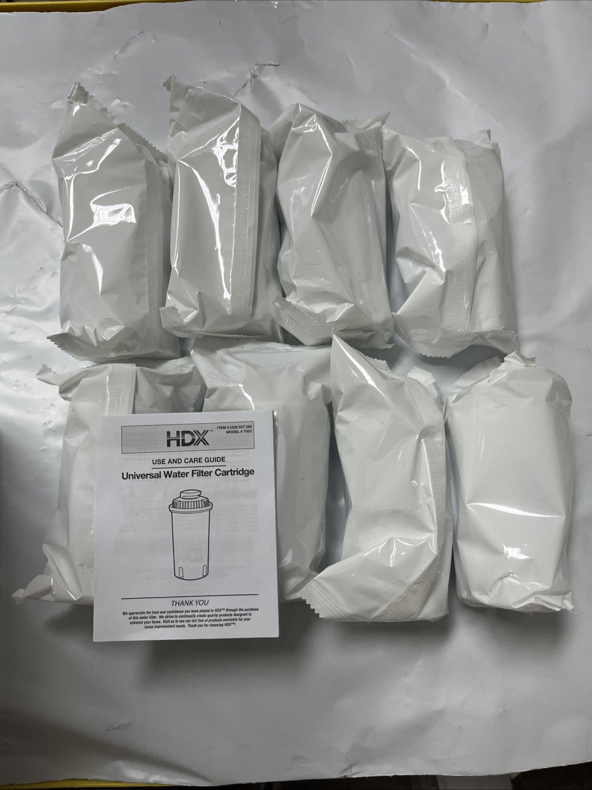 HDX Water Pitcher Replacement Water Filter Cartridges, BPA Free (8-Pack) gallery