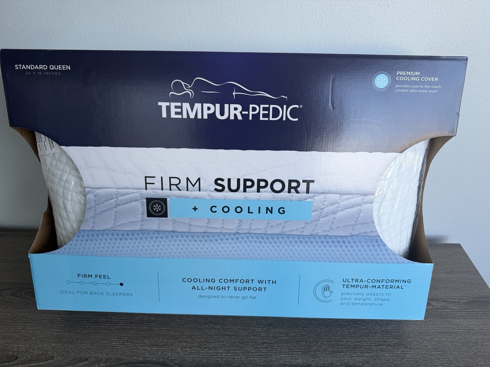 Tempur-Pedic Memory Foam Cooling Firm Support Bed Pillow NEW! gallery