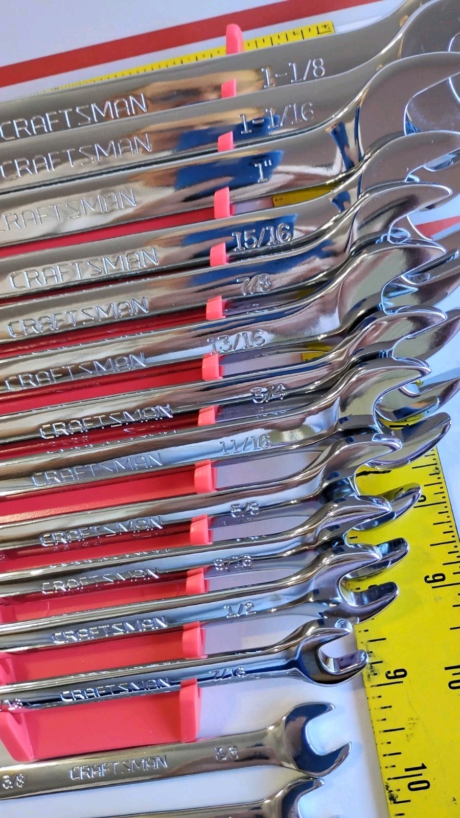 CRAFTSMAN 26 PIECE Standard Combination Wrench Set INCH WITH RACK AIRCRAFT AUTO gallery