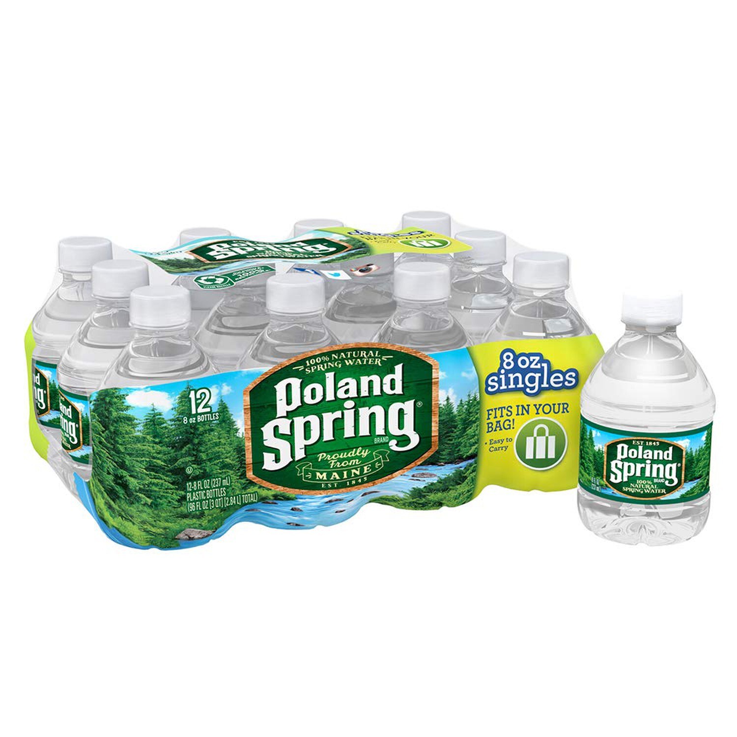 Poland Spring 100% Natural Spring Water, 8 ounces, 12 pack gallery