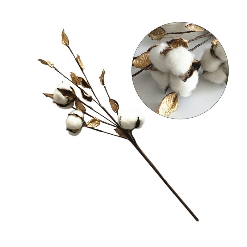 Cotton Picks Floral Decor Wired Branches Home Decoration 1Pcs 17.7in gallery