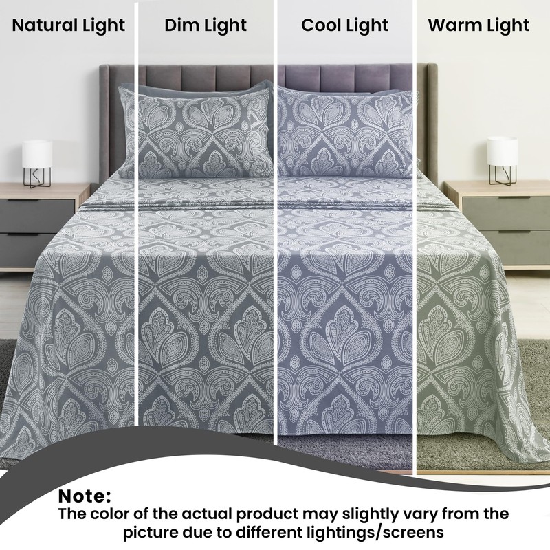 Lux Decor Full Size Bed Sheets Set, 6-Pc Cooling Bed Set, Breathable Hotel Style gallery