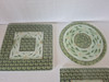 Temptations New Old World Green Trivet 4 Rectangular Glass Round Hot Plates Lot gallery