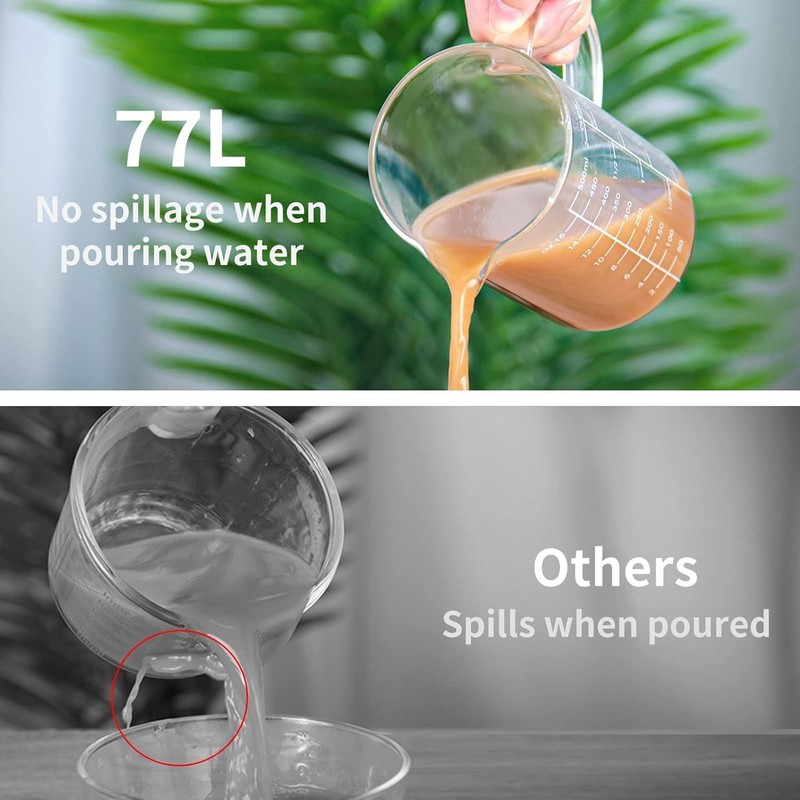 Versatile 500ml Glass Measuring Cup with Accurate Acid-Resistant Scale gallery