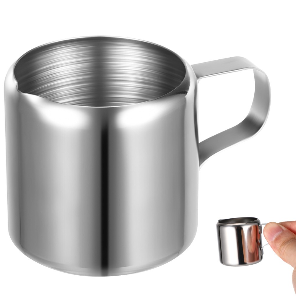 2 Pcs Stainless Steel Sauce Cups Coffee Milk Frothing Pitchers Cups 30 ml gallery