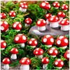 60Pcs Mini Resin Mushrooms for Crafts 0.7" 0.5" 0.4" Tiny Fairy Garden Decor Lit gallery