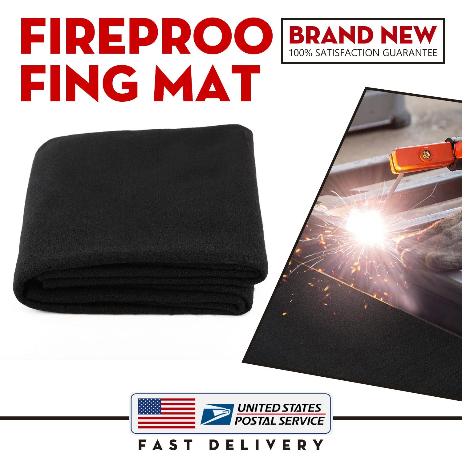 Strong Fireproof Carpet Wear Resistant for BBQ & Daily Use 40x40in gallery