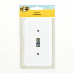 Single 1 Toggle Outlet Switch Wall Plate Cover Decorative White Nickel Steel Lot