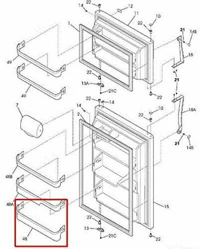 PS429873 White Door Bin Compatible with Frigidaire Refrigerator AP2115860 gallery