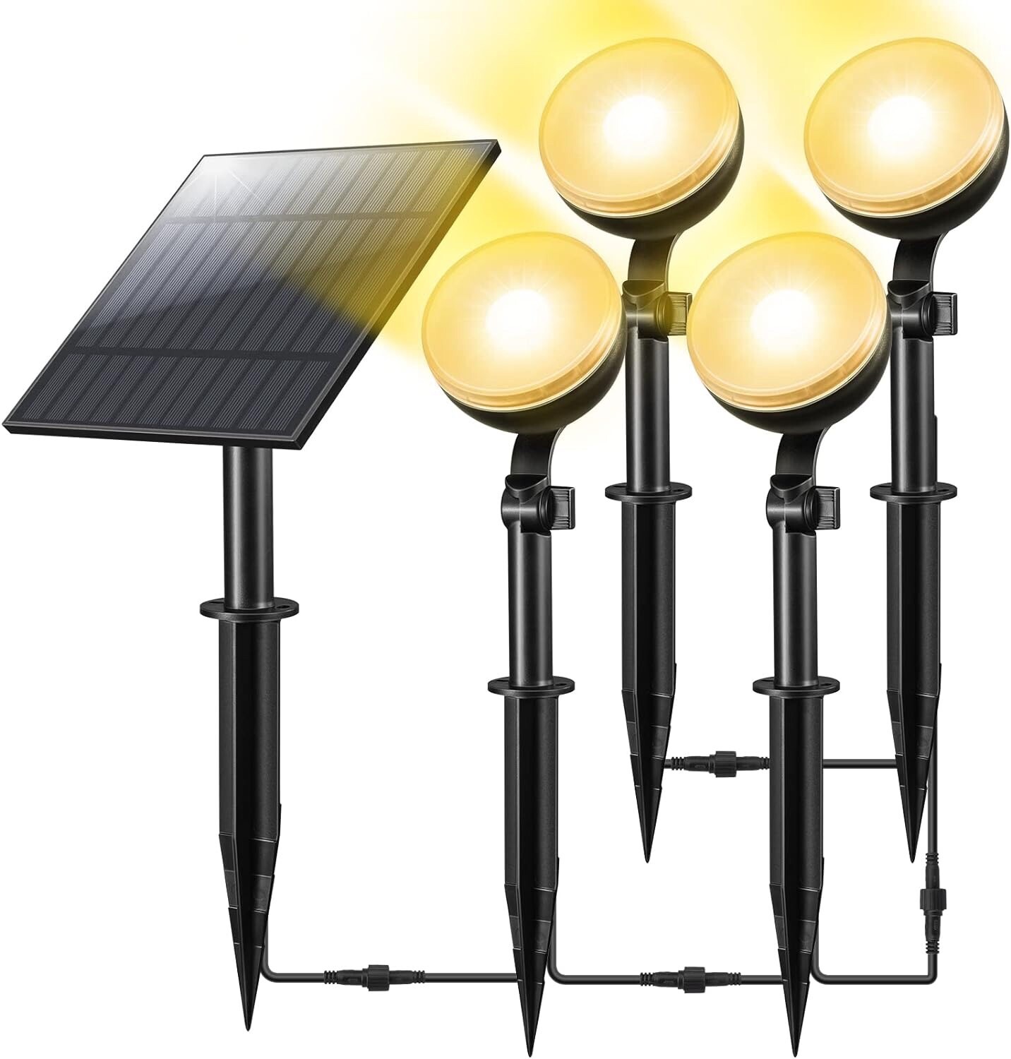 Solar Spot Lights Outdoor, 4-in-1 Solar Landscape Spotlights Outdoor IP67 Water gallery