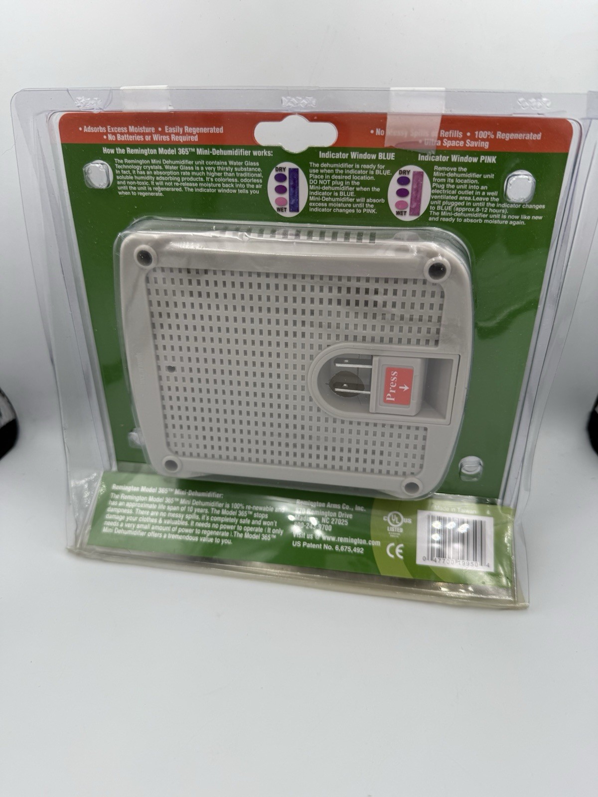 Remington Model Mini-Dehumidifier Absorbs Excess Moisture No Batteries Required gallery