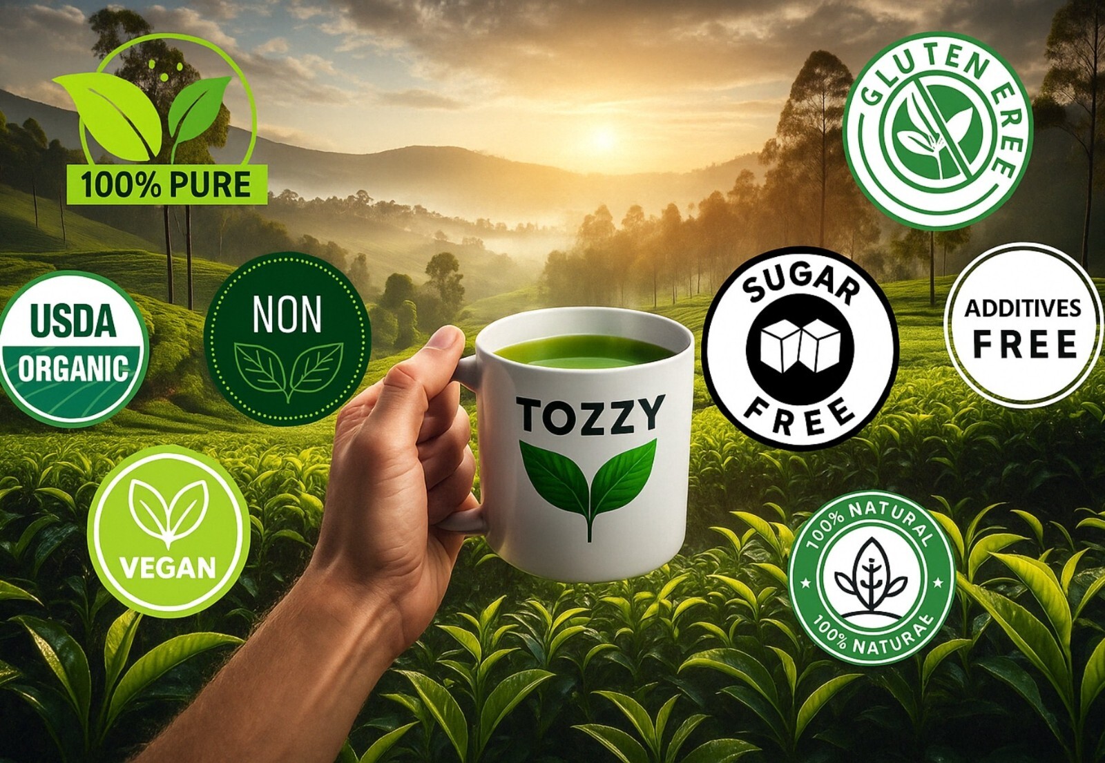 Organic Matcha Green Tea - 100 Count (Plant-Based Pyramid Tea Bags) | Ceremonial gallery