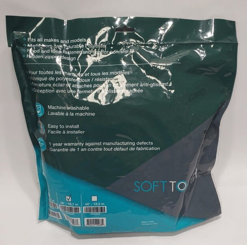 CENTRAL VACUUM HOSE COVER W/ ZIPPER 35' - 10.7M MACHINE WASHABLE SOFT TOUCH gallery