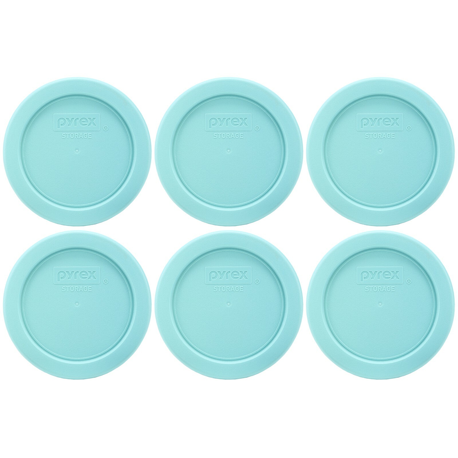 Pyrex 7202-PC 1 Cup Jade Dust Green Food Storage Replacement Lid Covers (6-pack) gallery