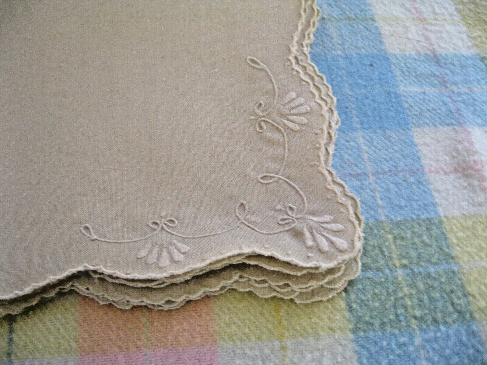 Off White Natural Linen Color Linen Placemats Set of 6 gallery
