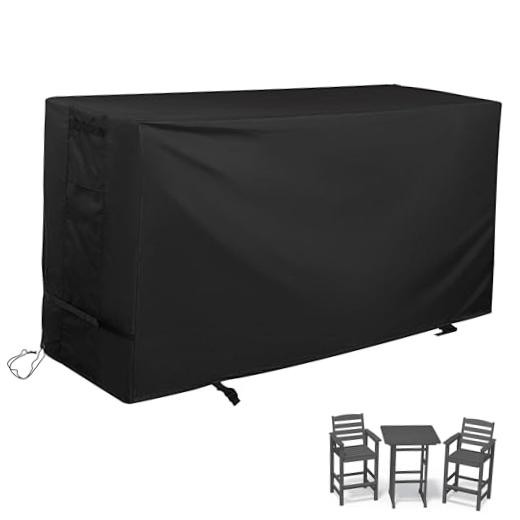 Bar Height Patio Set Cover, Outdoor Bar Stools Rectangular-72"L x 30"D x 42"H gallery