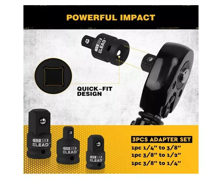 17-Piece Inverted E-Torx Socket Set - Impact Chrome Vanadium Steel Star Female S gallery