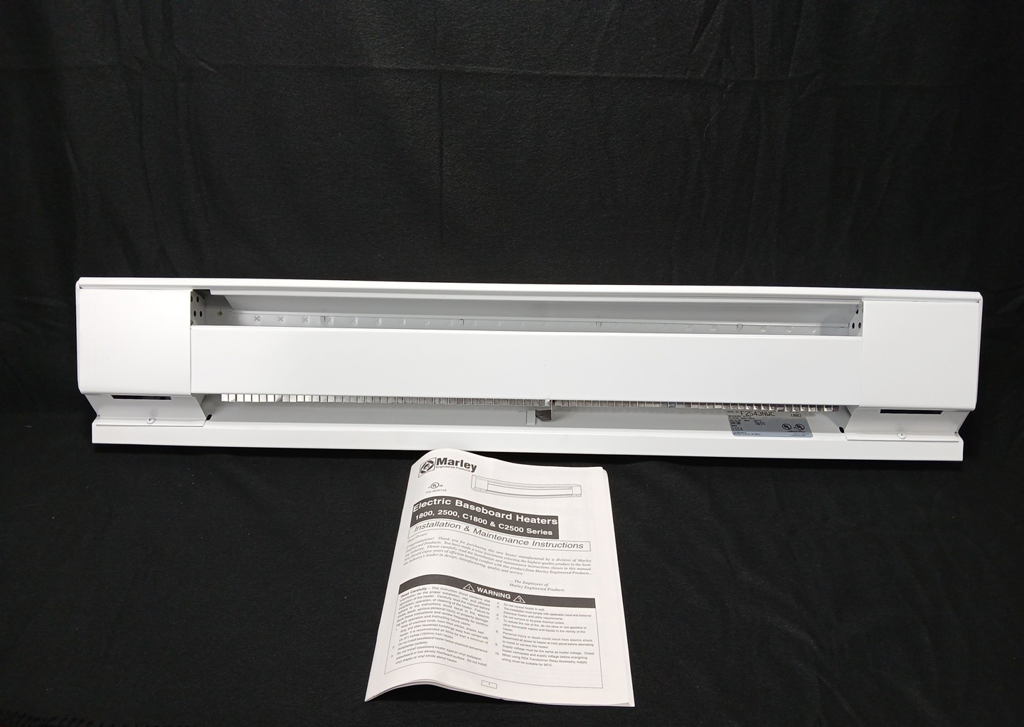 Marley Electric Baseboard Heater 36" Volts 240/208 Watts 750/575 Amps 3.2/2.8 gallery