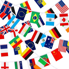 MARFOREVER 100 Countries String Flag Flags of the World, 82 Ft International Ban