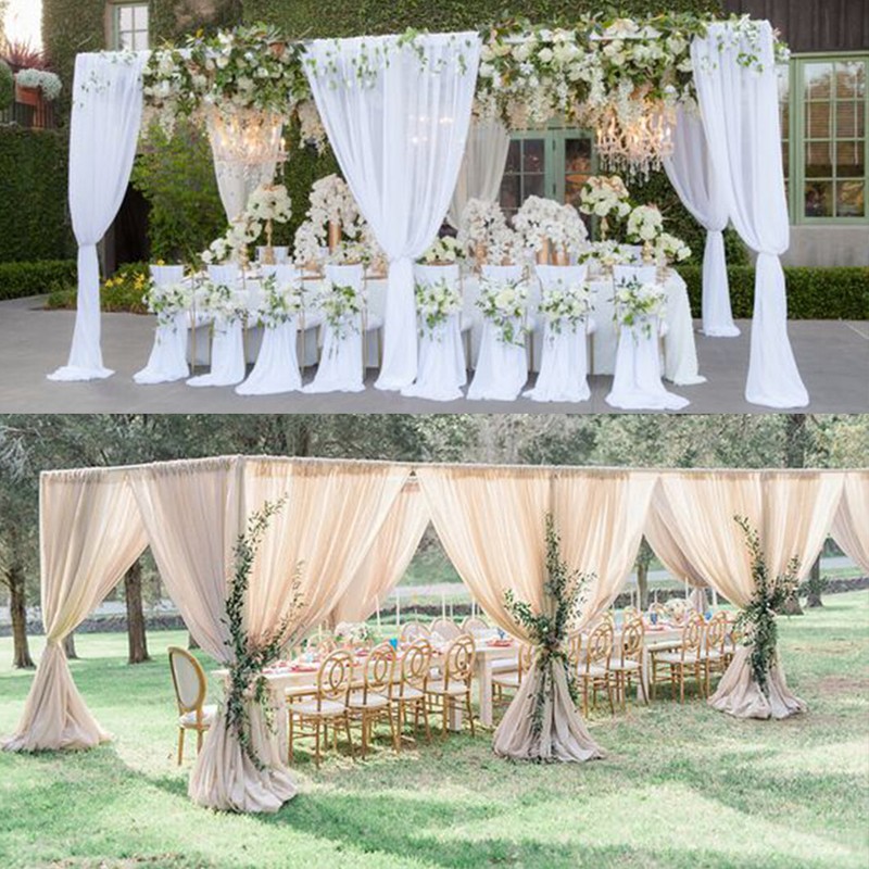 3ft/6ft/10ft Wedding Canopy Chuppah Drape Stand Heavy Duty Square Pipe Frame Kit gallery