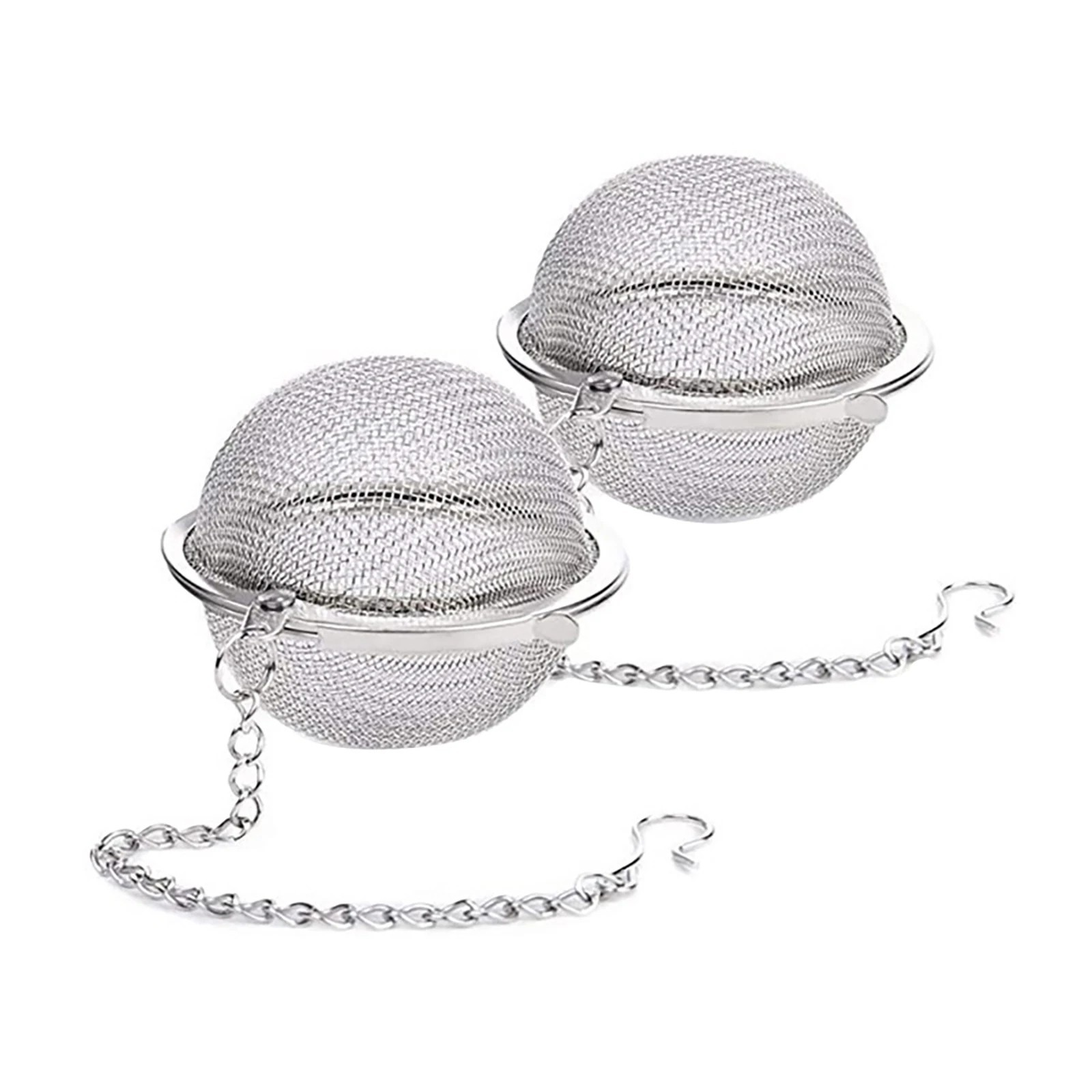 2 Pack Tea Ball Strainer – Stainless Steel Mesh Infuser for Loose Leaf Tea & Her gallery