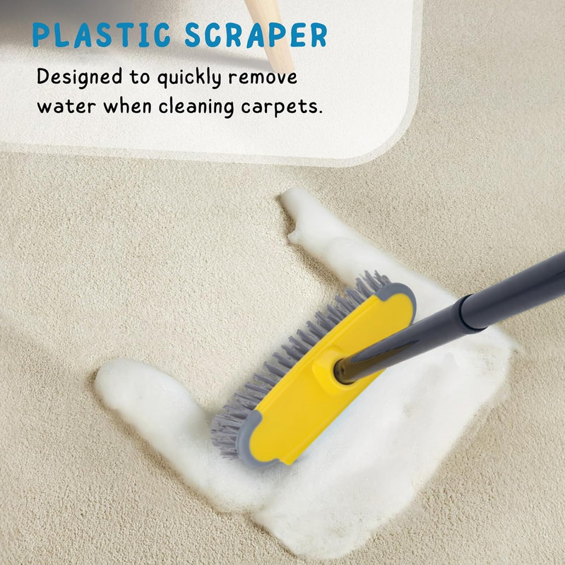 Deck Brush with Long Handle, Floor Scrub Broom for Shower, 50'' Outdoor Scrubber gallery