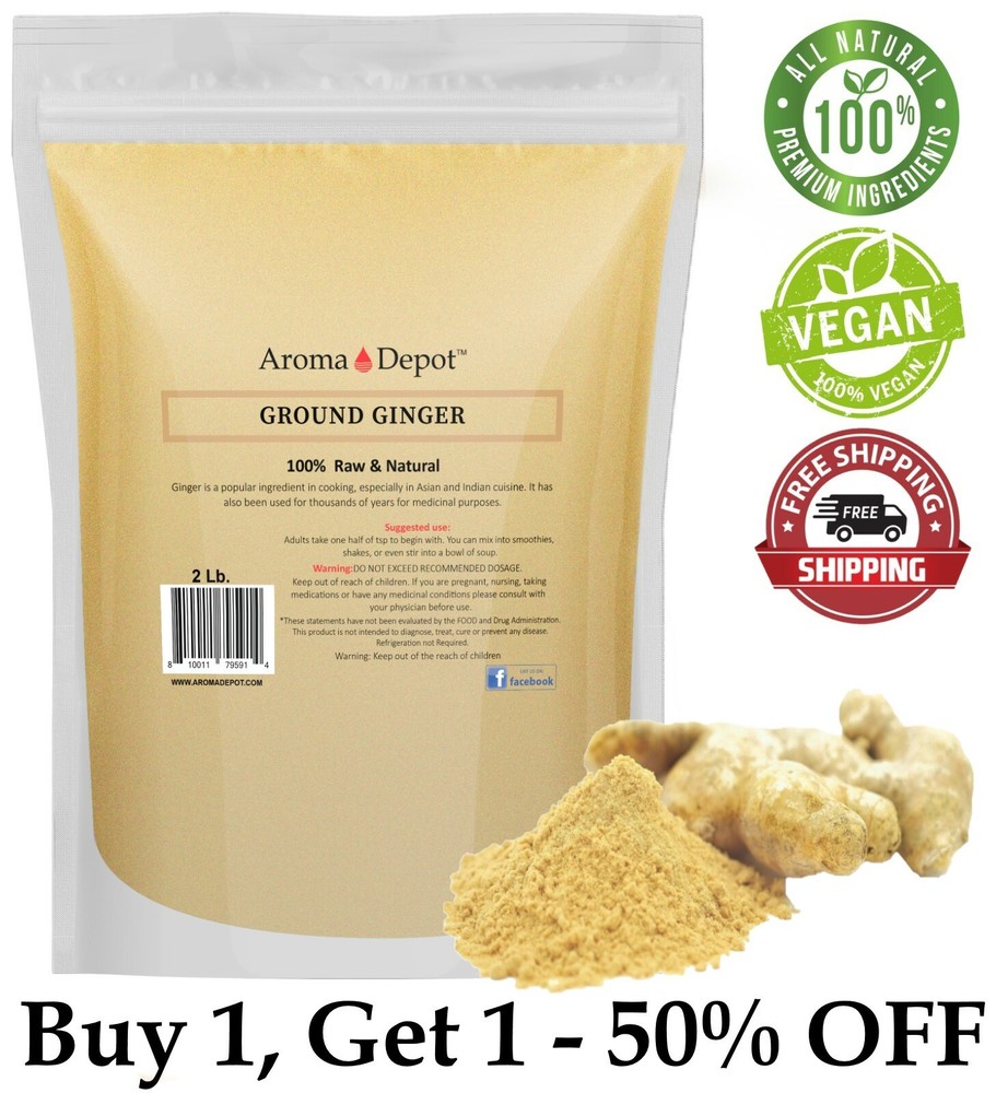 2lb Ground Ginger Root Powder Natural Premium Raw Zingiber Officinale Jengibre