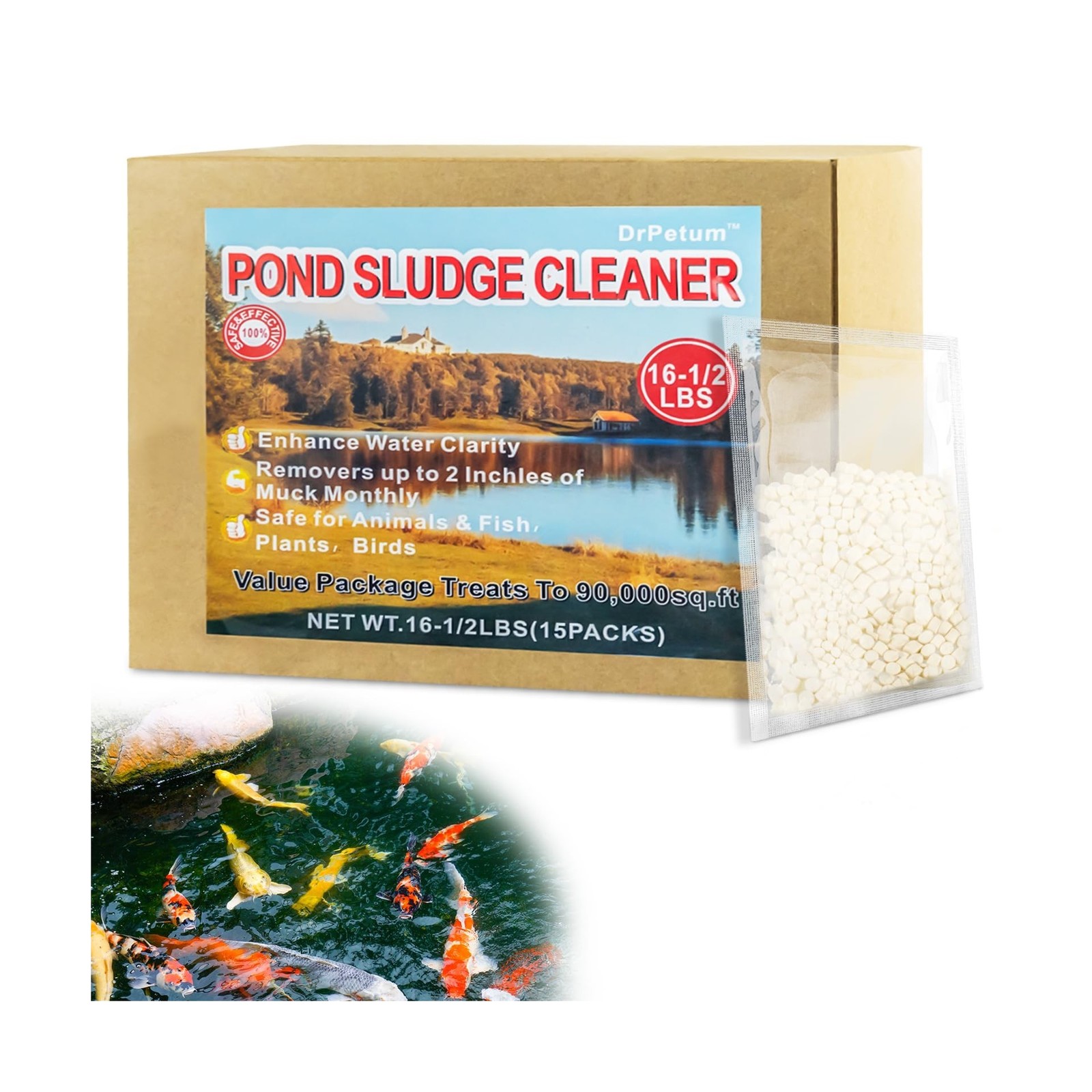 Muck Reducer, 16LB Natural Muck Sludge Solution Tablets, Away Muck and Odor C... gallery