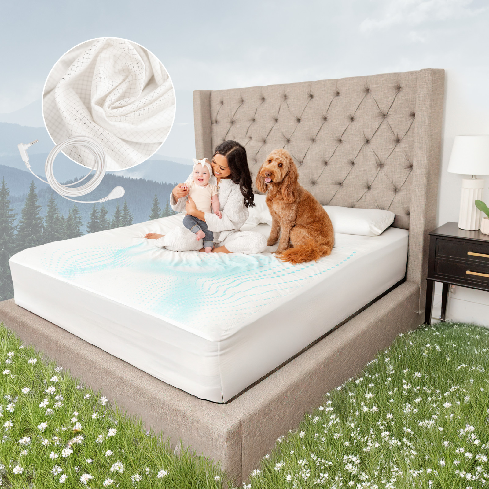Fitted Grounding Sheets, 20% Silver Fiber, Certified Organic Cotton, MADE IN USA gallery
