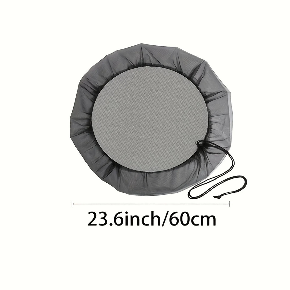 1 pc Rain Barrel Mesh Cover Drawstring Net Leaf Debris Protector gallery