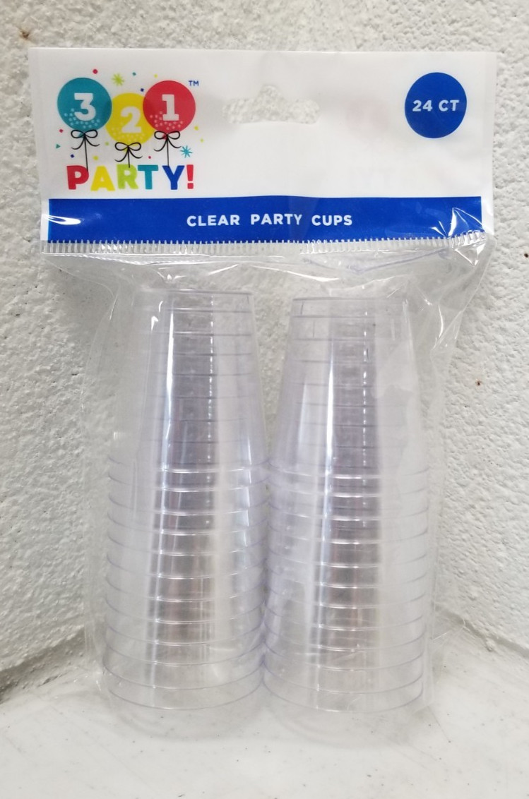 321 Party Clear Plastic Cups 1oz Shot Glass 24ct NEW RA1 gallery