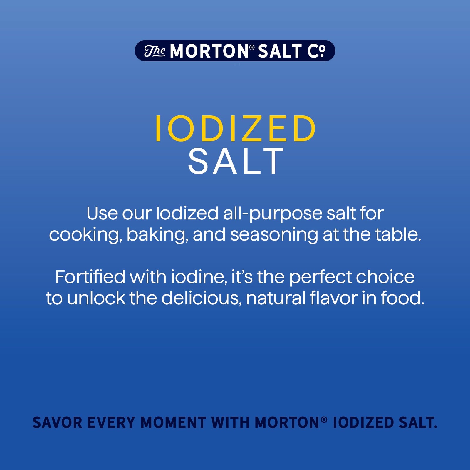 Morton Iodized Salt, All-Purpose, (26 oz), 2-Pack - 26 Ounce (Pack of 2) gallery