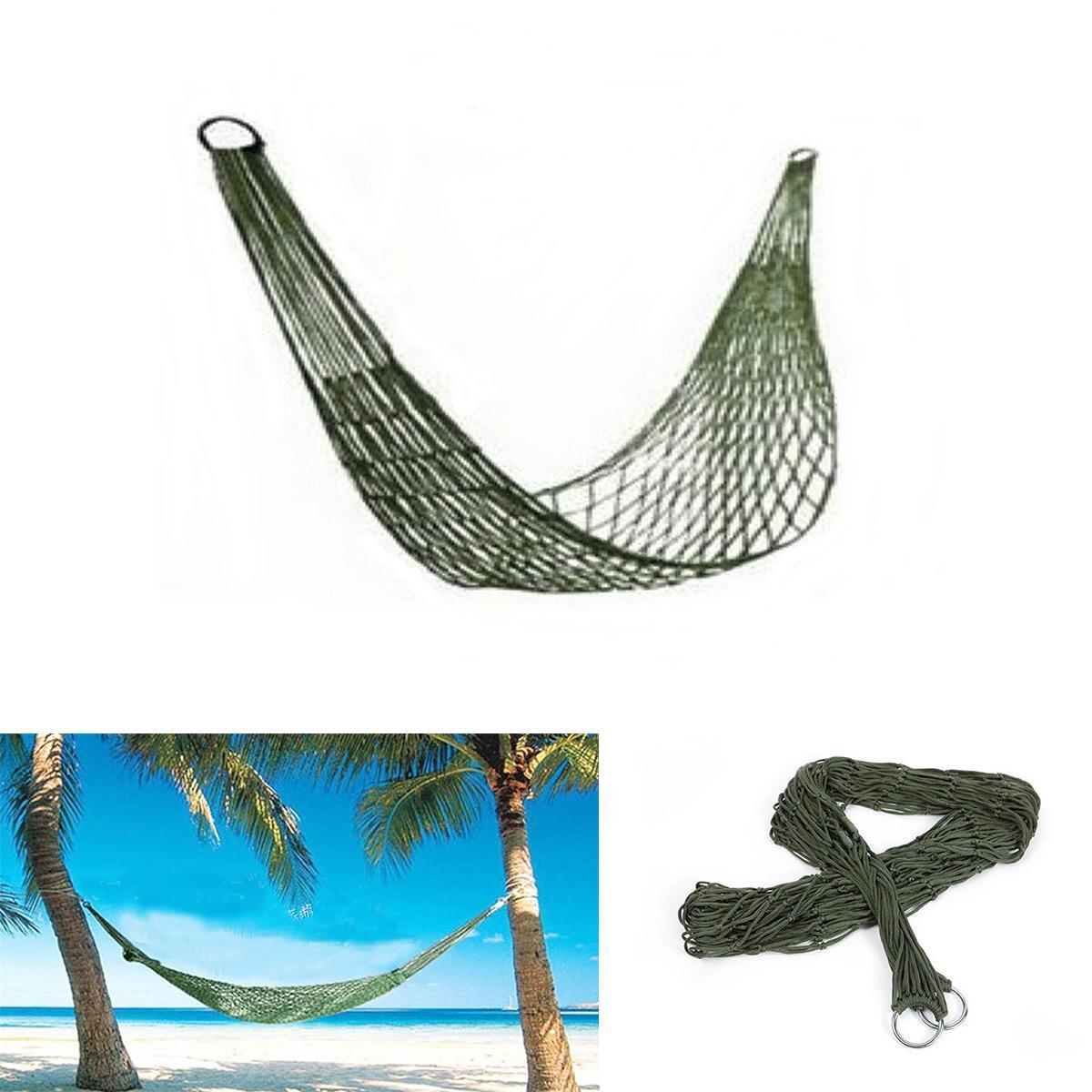 New Outdoor Portable Nylon String Hammock Bed for Camping, Beach, Yard gallery
